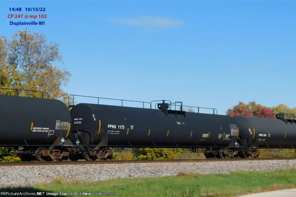 A quintet of tanks from the PCS Phosphate Company